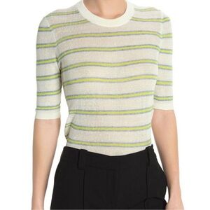 VERONICA BEARD LINEN BLEND DEAN Sweater Top Sz L Price Firm